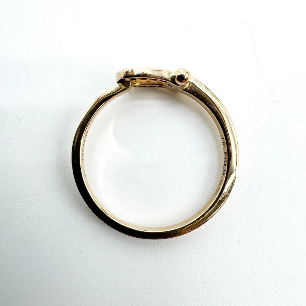 Fred Force 10 Ring Medium Model 18K Pink Gold with Diamonds MultiColor Very good - Box View