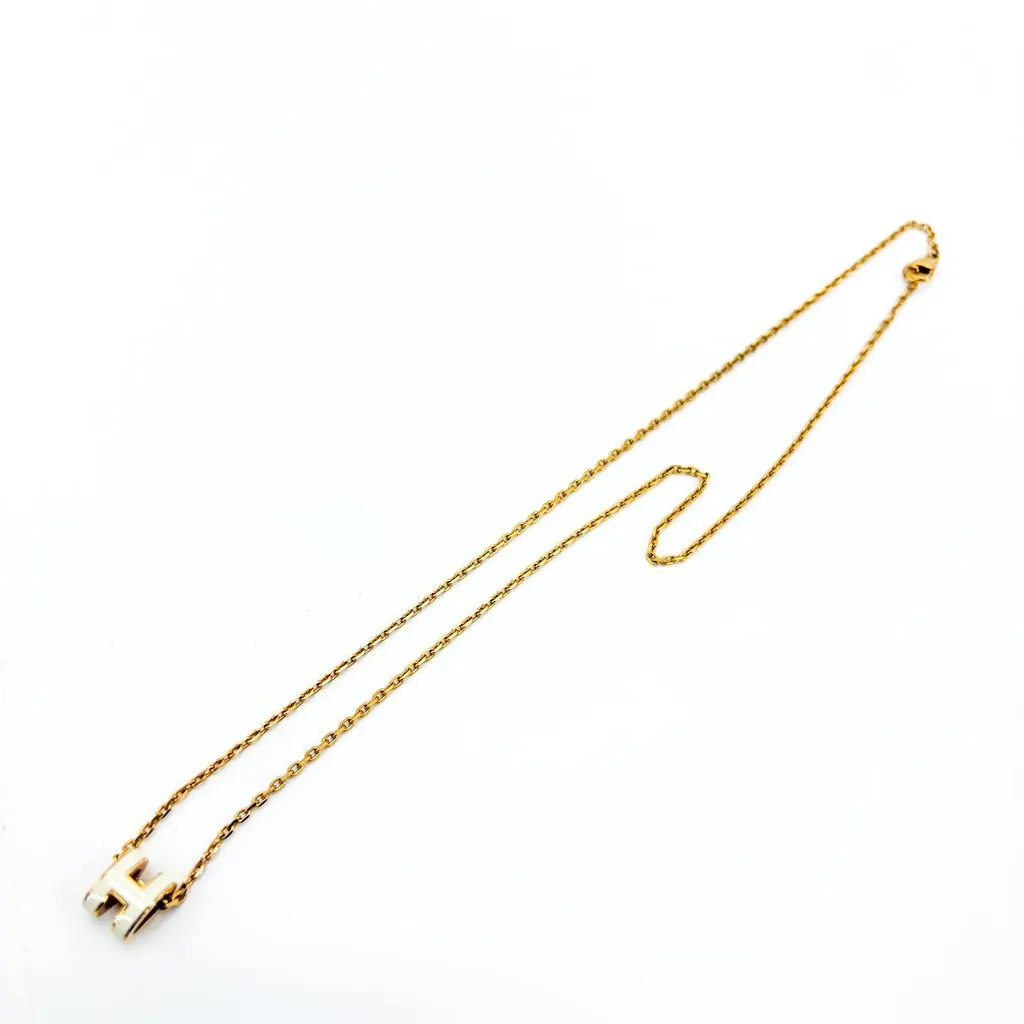 Hermès Popash pendant necklace in white gold Gold White Gold Very good - Box View