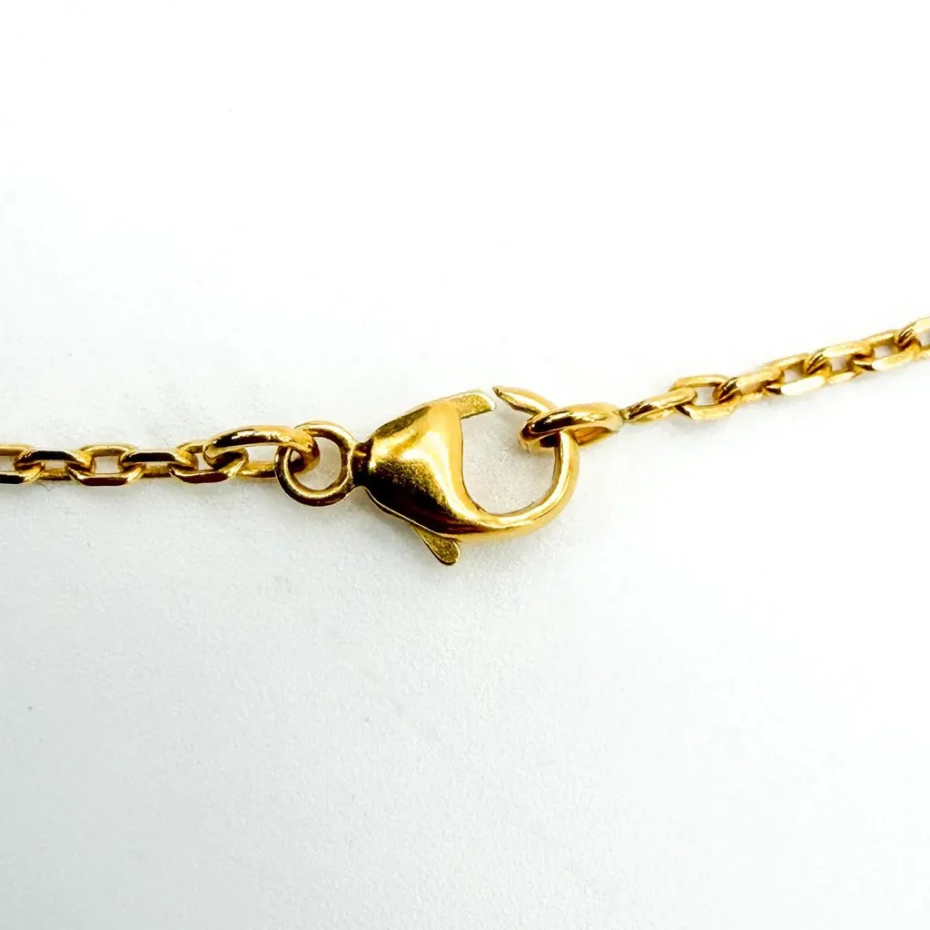Hermès O'Kelly Pendant Necklace PM Gold Metal Brown Gold Very good - Box View