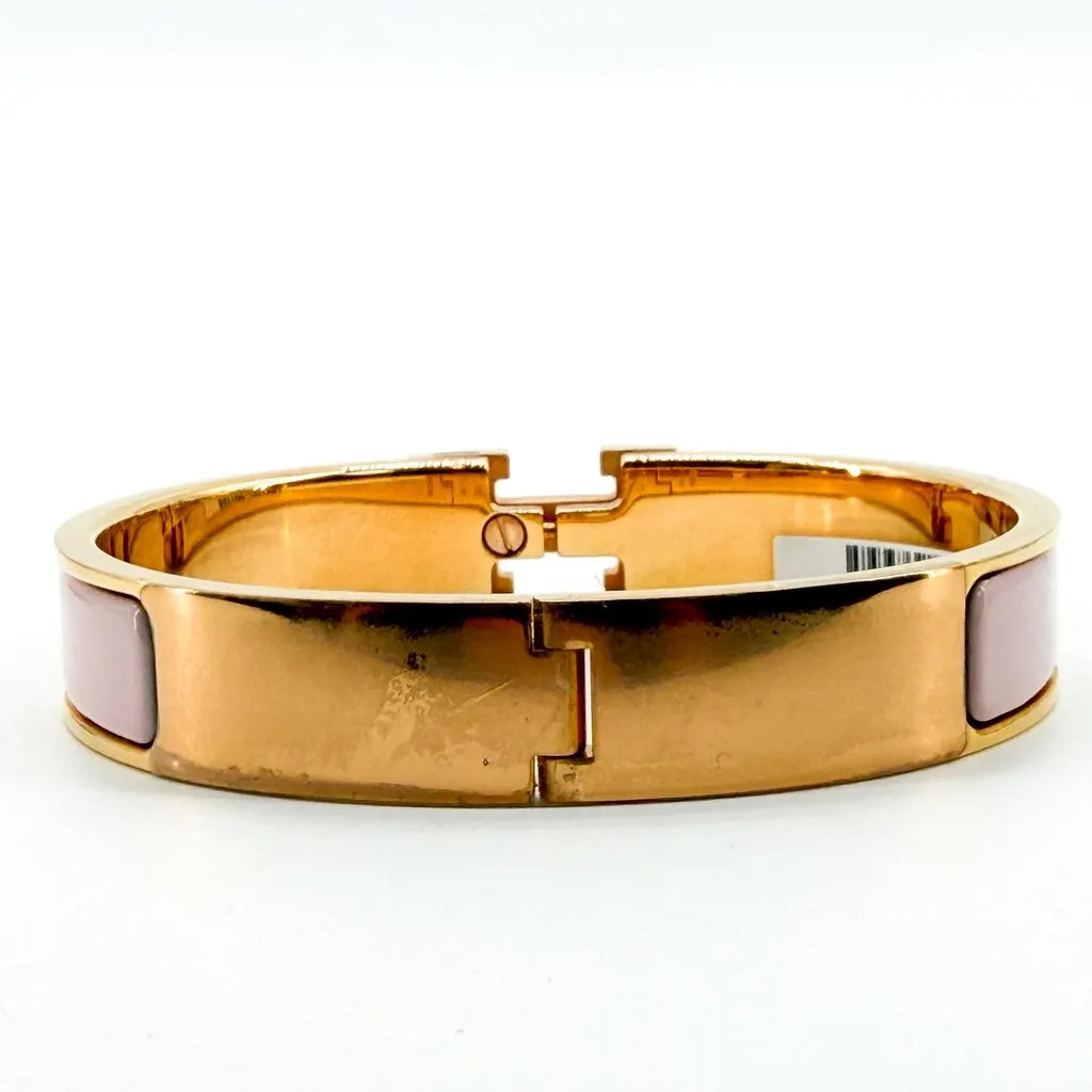 Hermès Clic H Bangle Gold Pink PM Gold Good - Box View