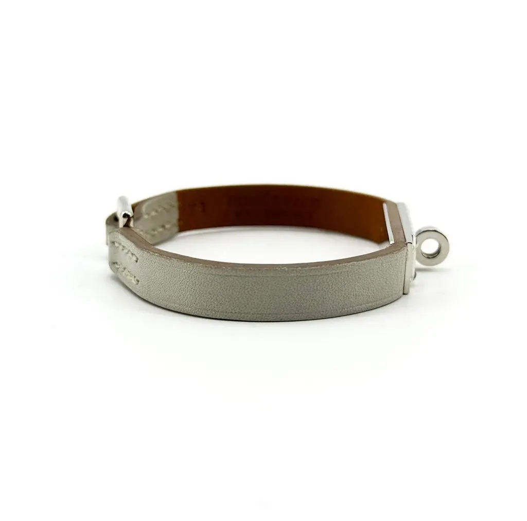 Hermès Kelly Single Tour Bracelet Gray Silver Hardware Silver Leather Very good - Box View