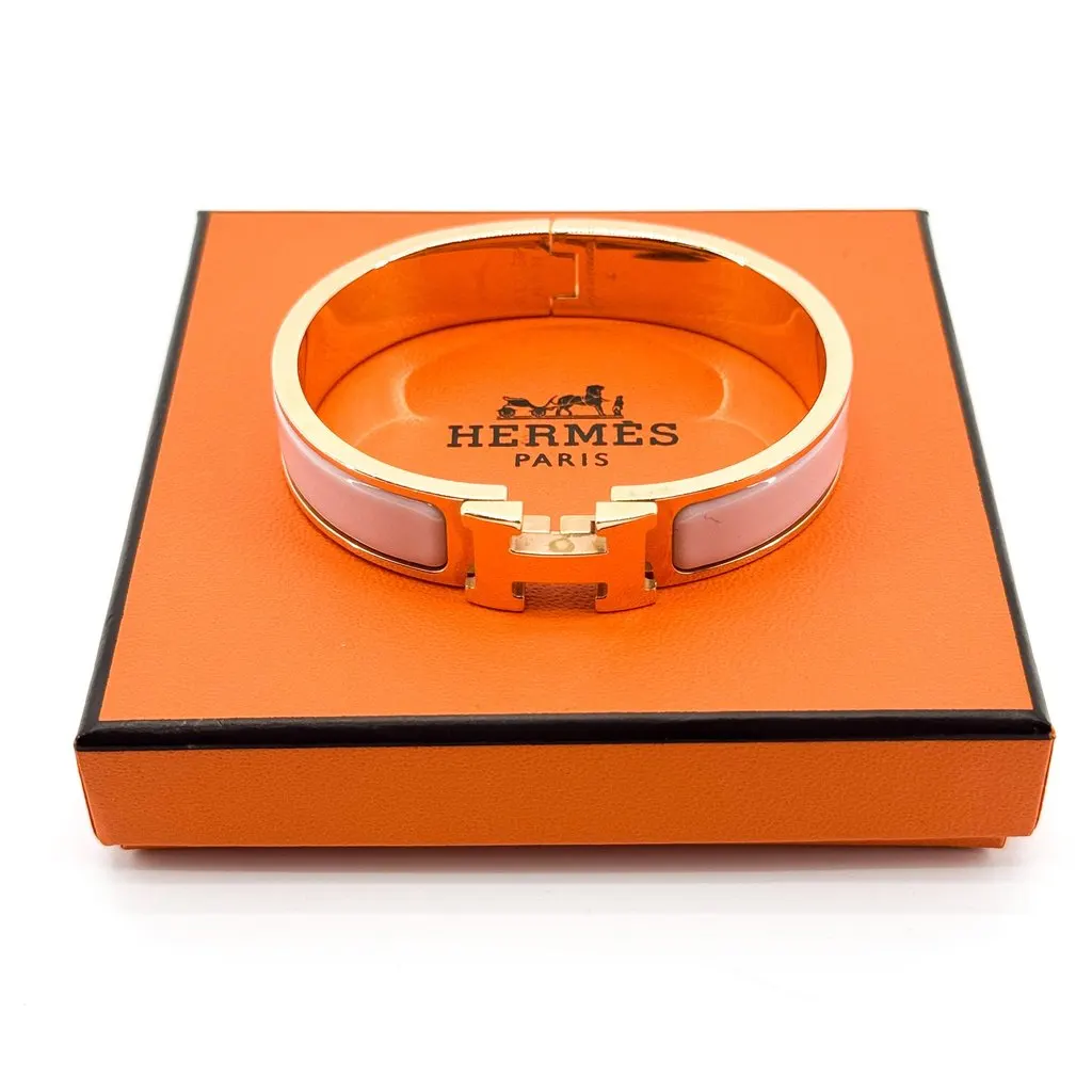 Hermès Clic H Bracelet Gold Pink Gold Very good - Back View