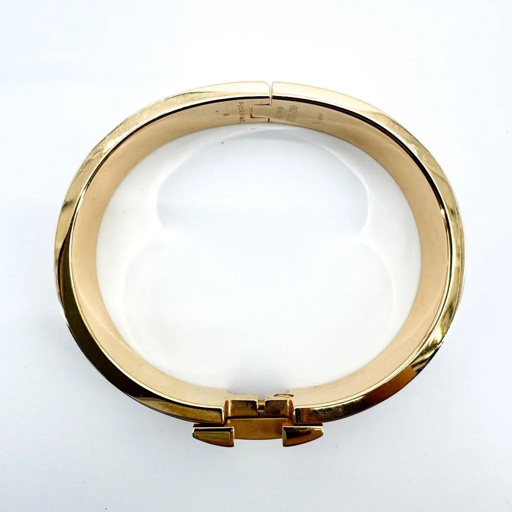 Hermès Clic H Bracelet Gold Pink Gold Very good - Box View