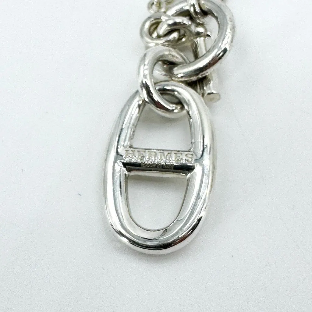 Hermès Chaine d'Ancre Pendant Necklace Silver Silver Very good - Model View