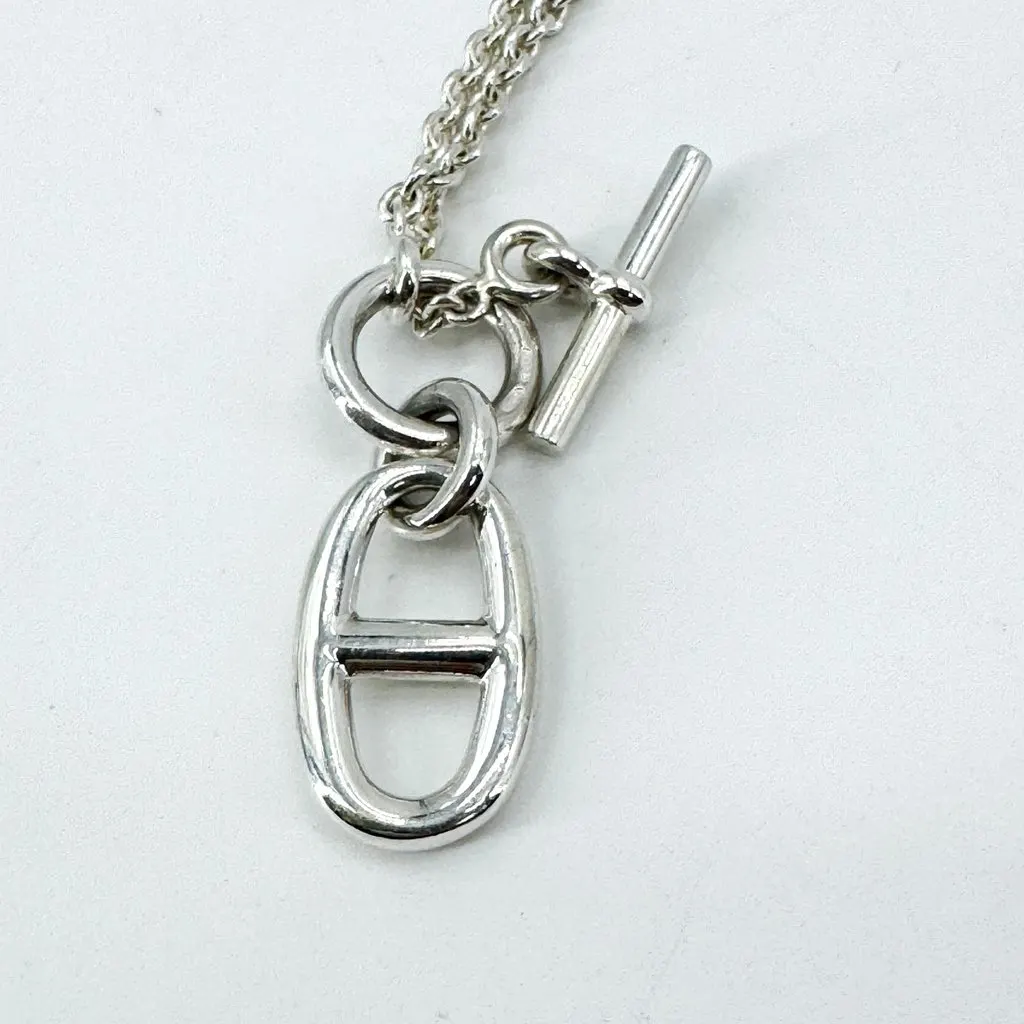 Hermès Chaine d'Ancre Pendant Necklace Silver Silver Very good - Box View