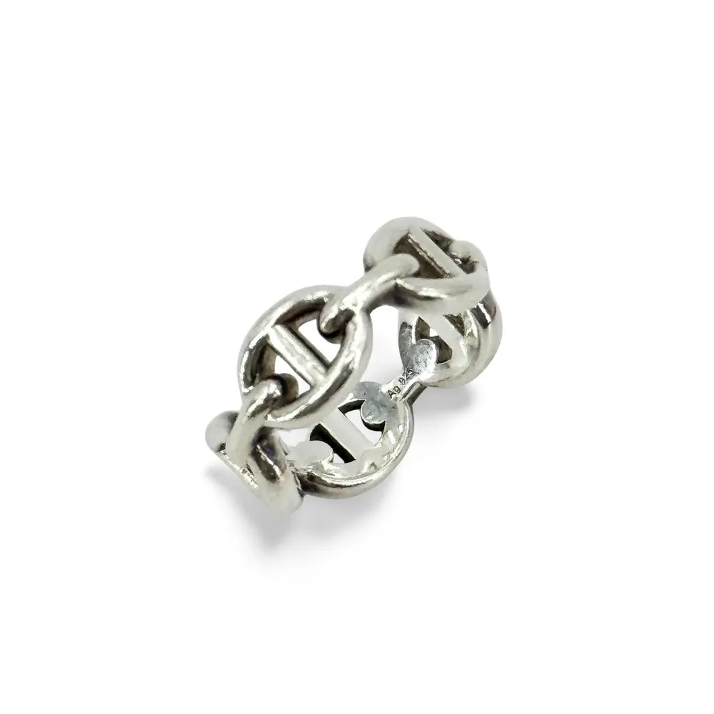 Hermès Chaine d'Ancre Enchainee Ring PM Silver Silver Good - Front View