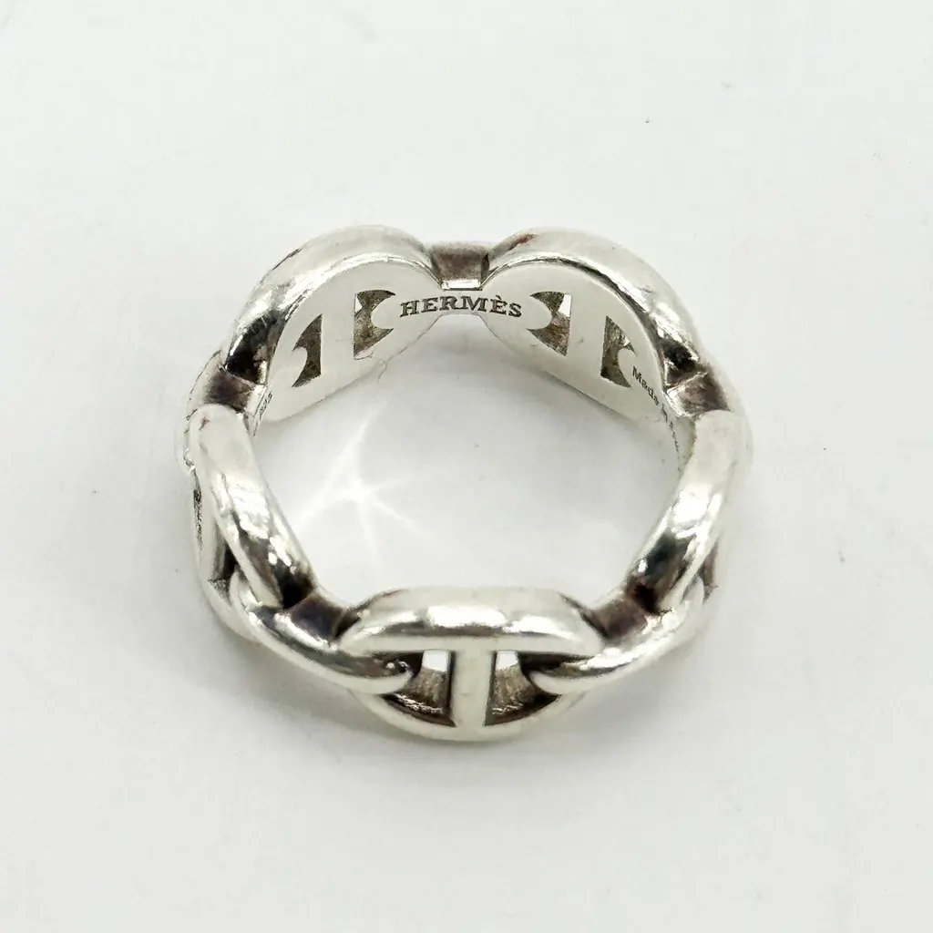Hermès Chaine d'Ancre Enchainee Ring PM Silver Silver Good - Model View