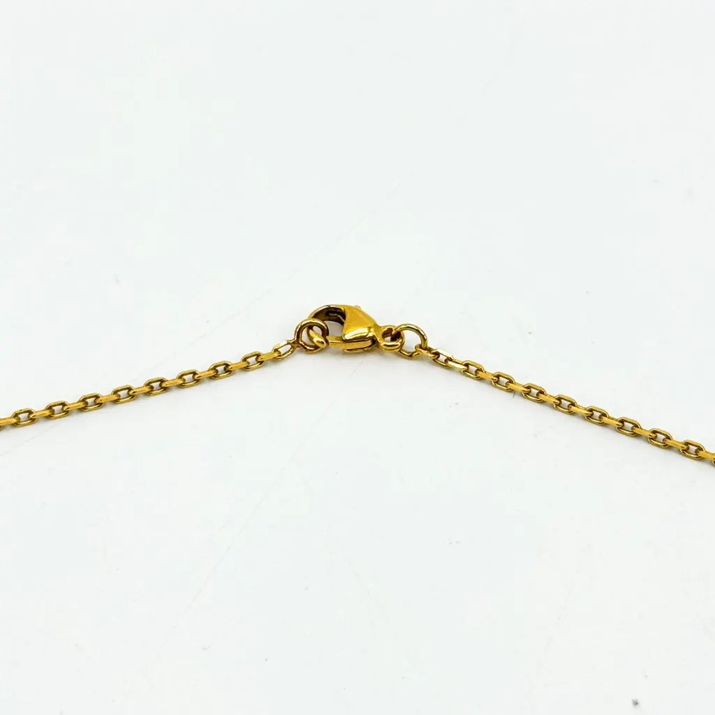 Hermès Mini Pop H Pendant Necklace Gold Blue Blue Very good - Back View