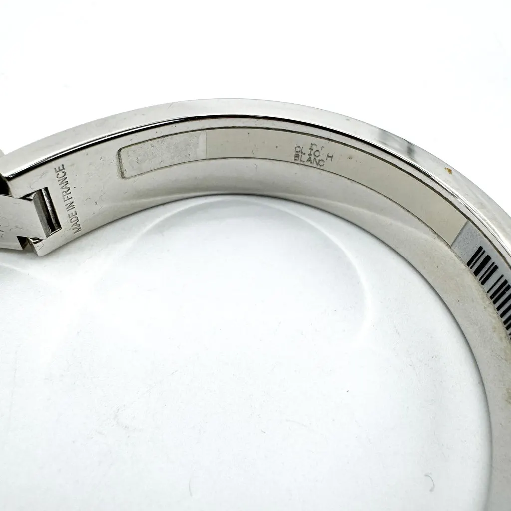 Hermès Clic H Bracelet White Silver Silver Good - Box View