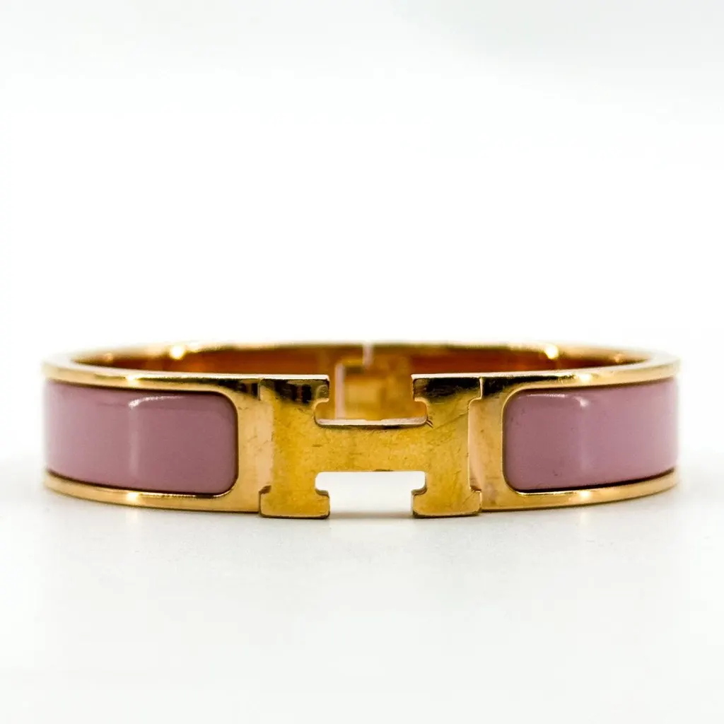 Hermès Clic H Bracelet Pink Gold PM Gold Good - Inside View