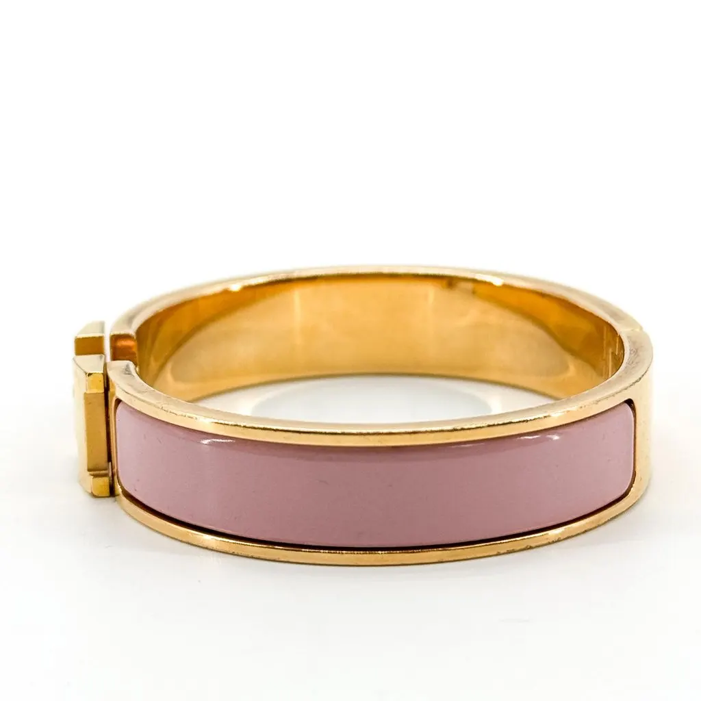 Hermès Clic H Bracelet Pink Gold PM Gold Good - Box View