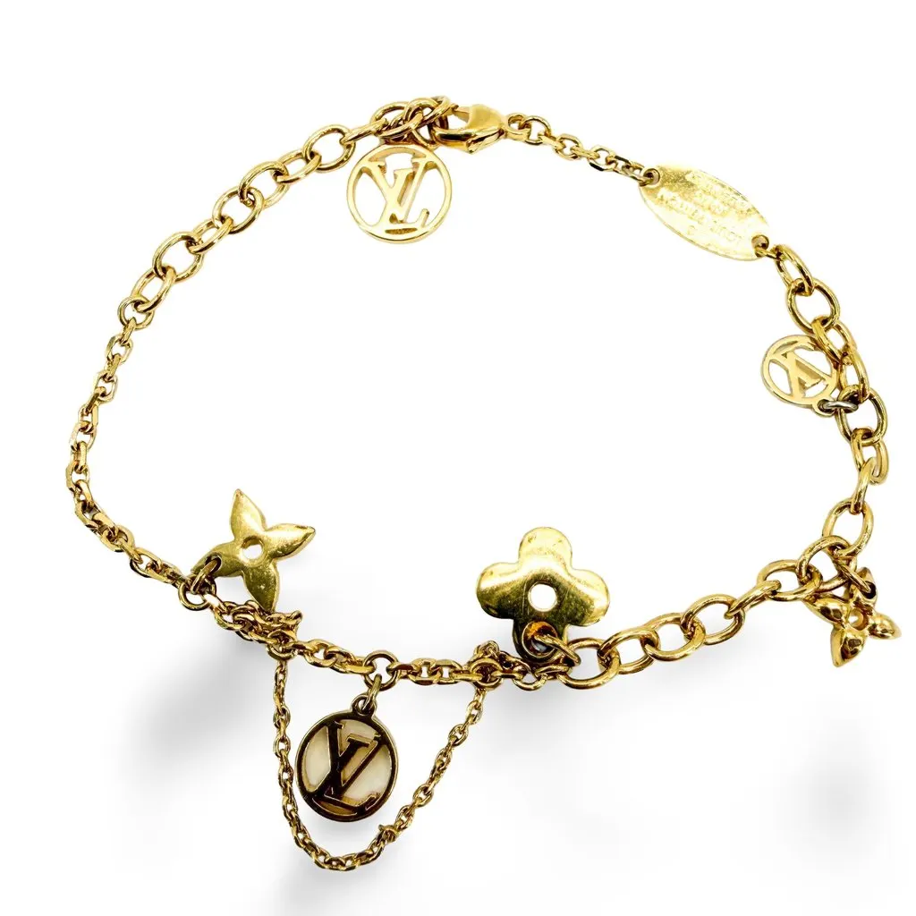 Louis Vuitton Sweet Monogram Bracelet Gold Gold Gold Very good - Front View