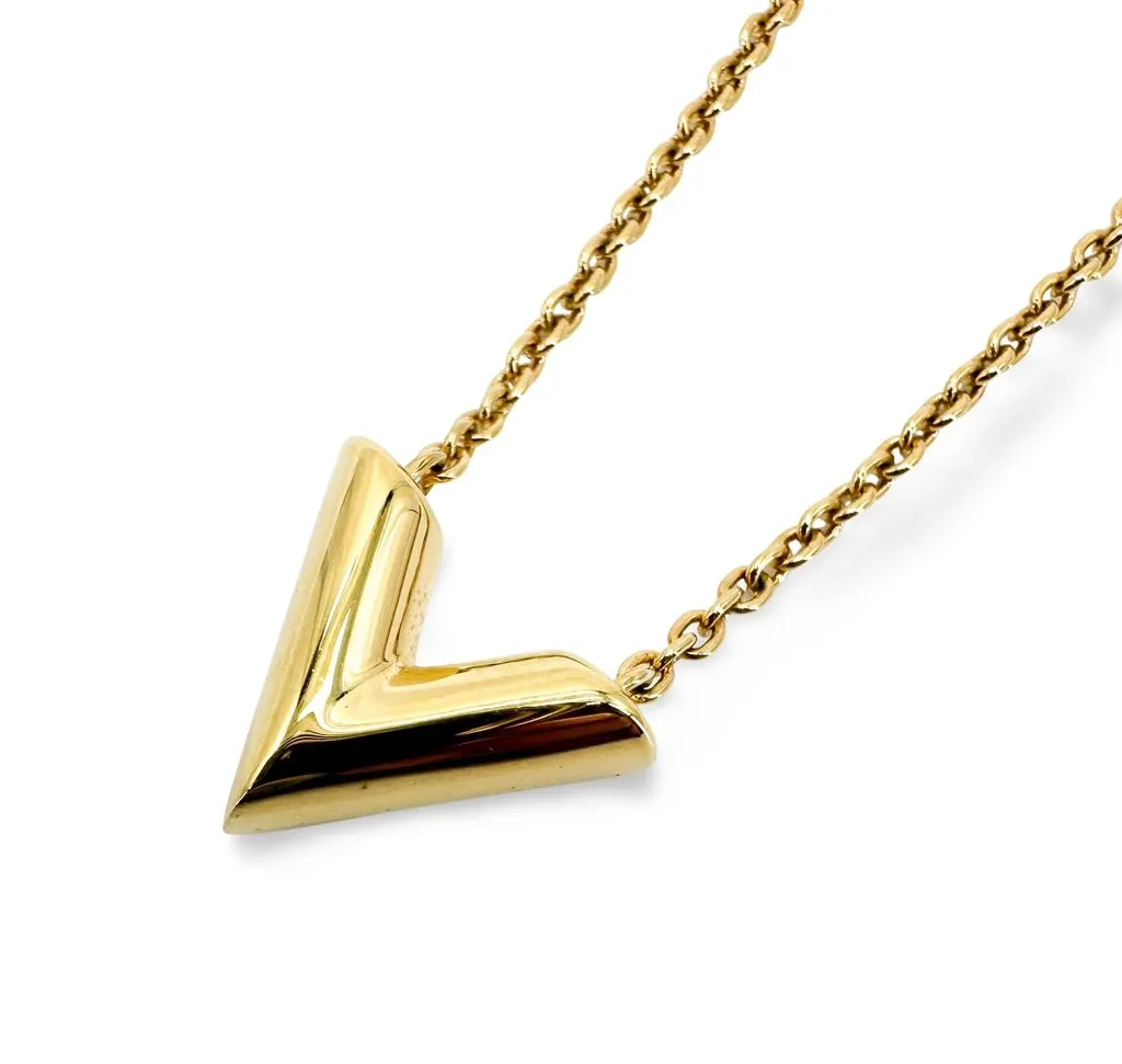Louis Vuitton Essential V Necklace Gold