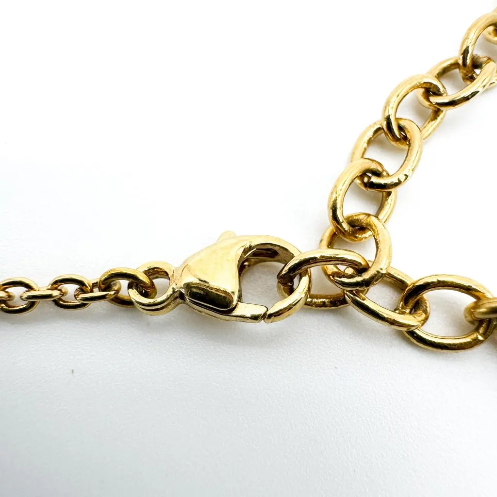Louis Vuitton Essential V Necklace Gold Gold Very good - Box View