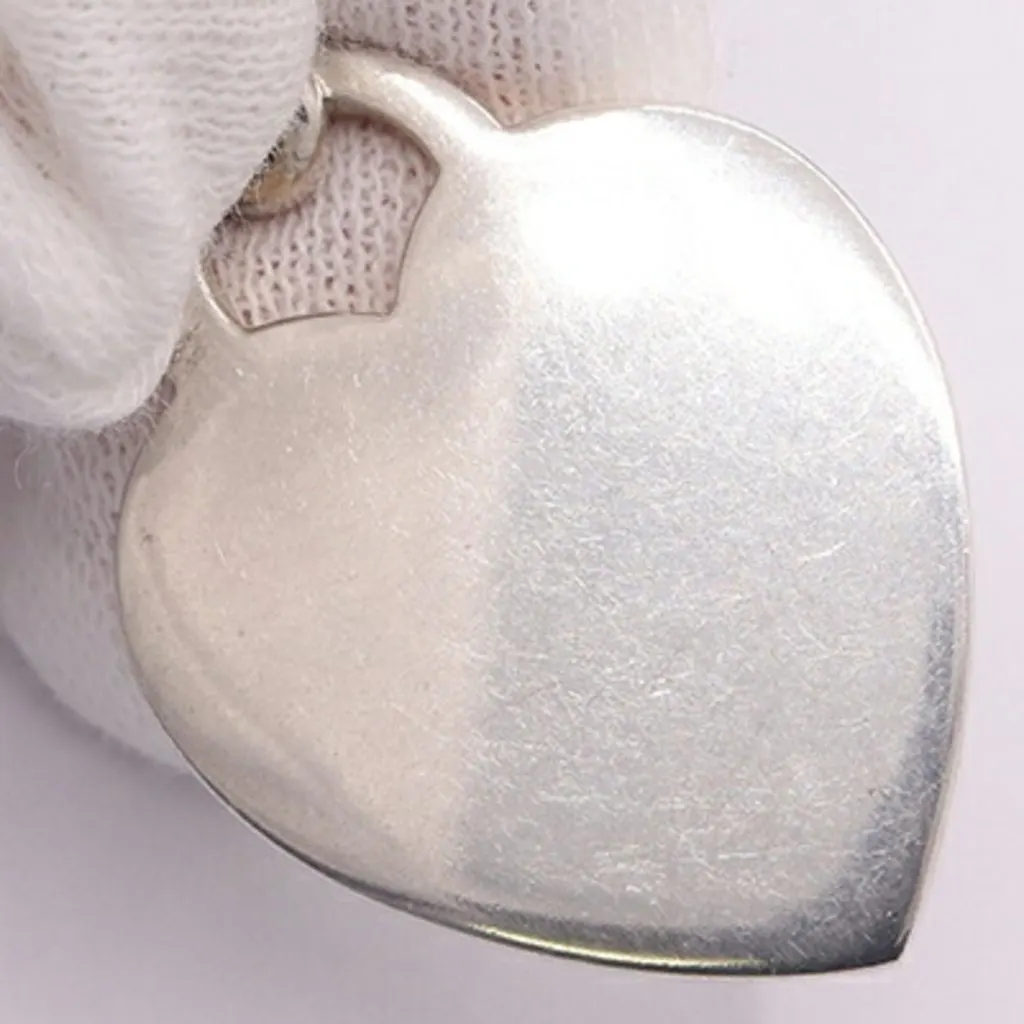 Tiffany & Co Heart Tag Sterling Silver 925 Pendant Chain Necklace MultiColor Silver Good - Box View