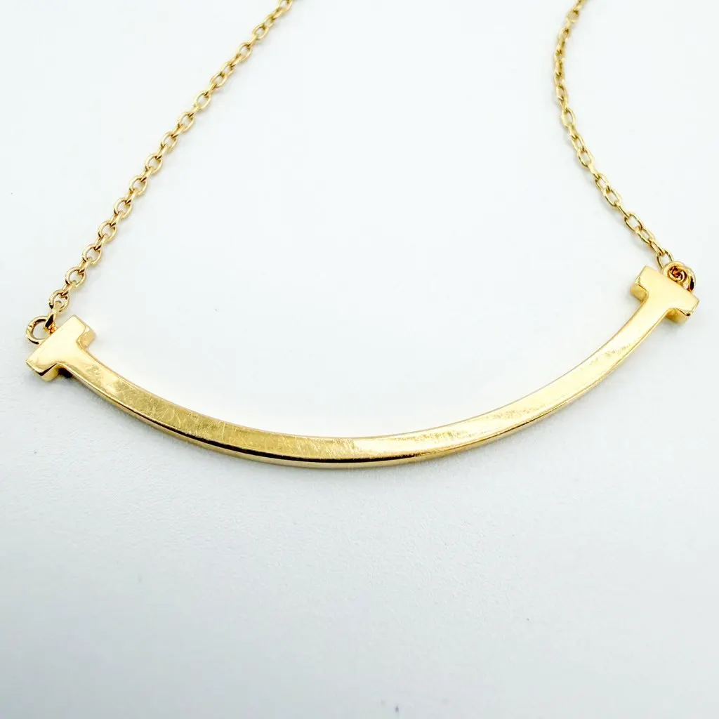 Tiffany & Co Tiffany T Smile Pendant Small 18K Yellow Gold MultiColor Gold Good - Inside View