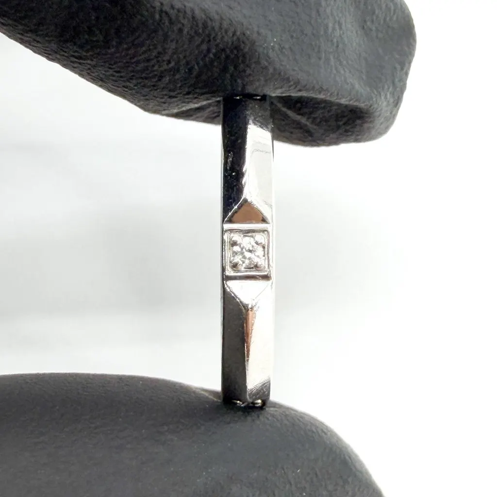 Tiffany & Co Tiffany Platinum Diamond Onyx Band Ring Size 8 Black Diamond Very good - Model View