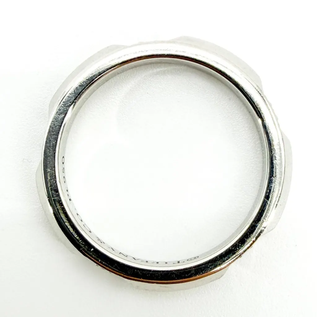 Tiffany & Co Tiffany Platinum Diamond Onyx Band Ring Size 8 Black Diamond Very good - Box View
