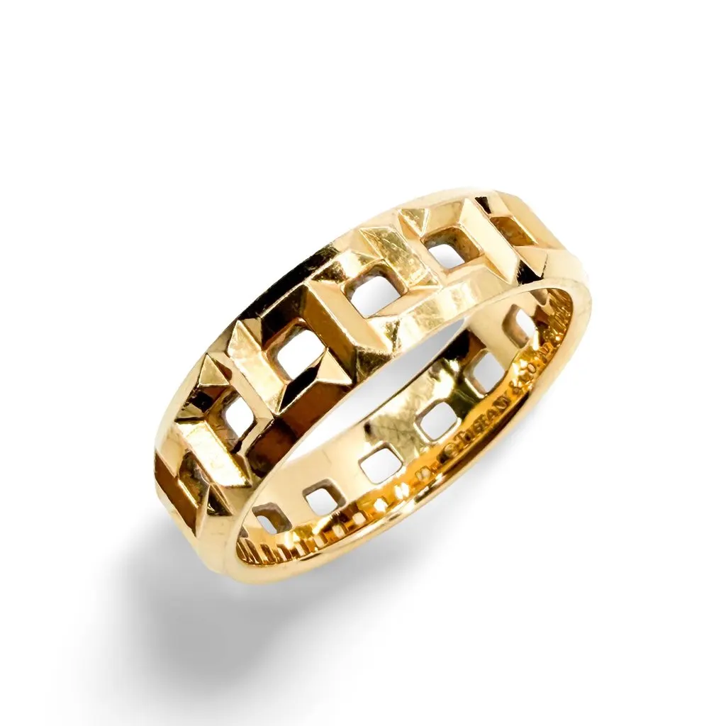 Tiffany & Co Tiffany T True Wide Ring 18K Yellow Gold Gold Gold Very good - Front View