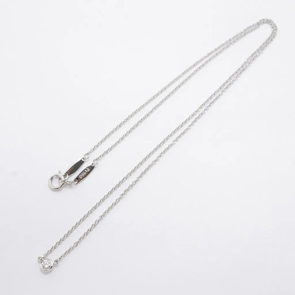 Tiffany & Co . By the Yard Necklace, 1PD (Pt950) Platinum Diamond, Ladies' Necklace MultiColor Platinum Good - Inside View