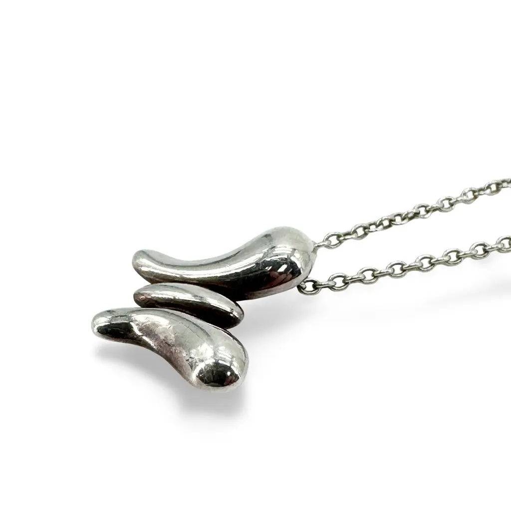Tiffany & Co . Elsa Peretti Butterfly Pendant Necklace Sterling Silver Silver Good - Front View