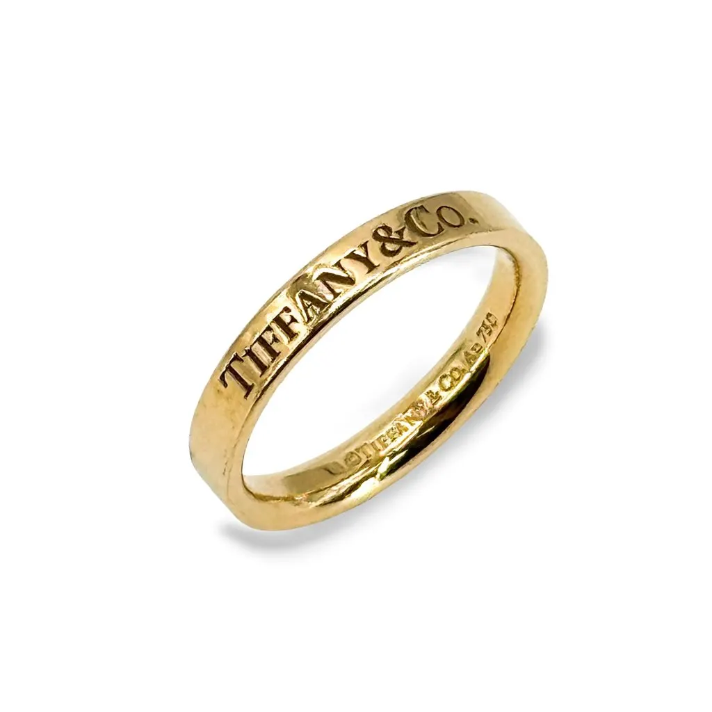 Tiffany & Co . Flat Band Ring Yellow Gold