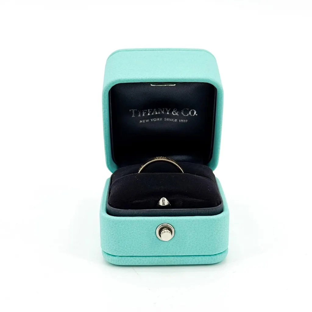 Tiffany & Co . Flat Band Ring Yellow Gold Gold Good - Inside View