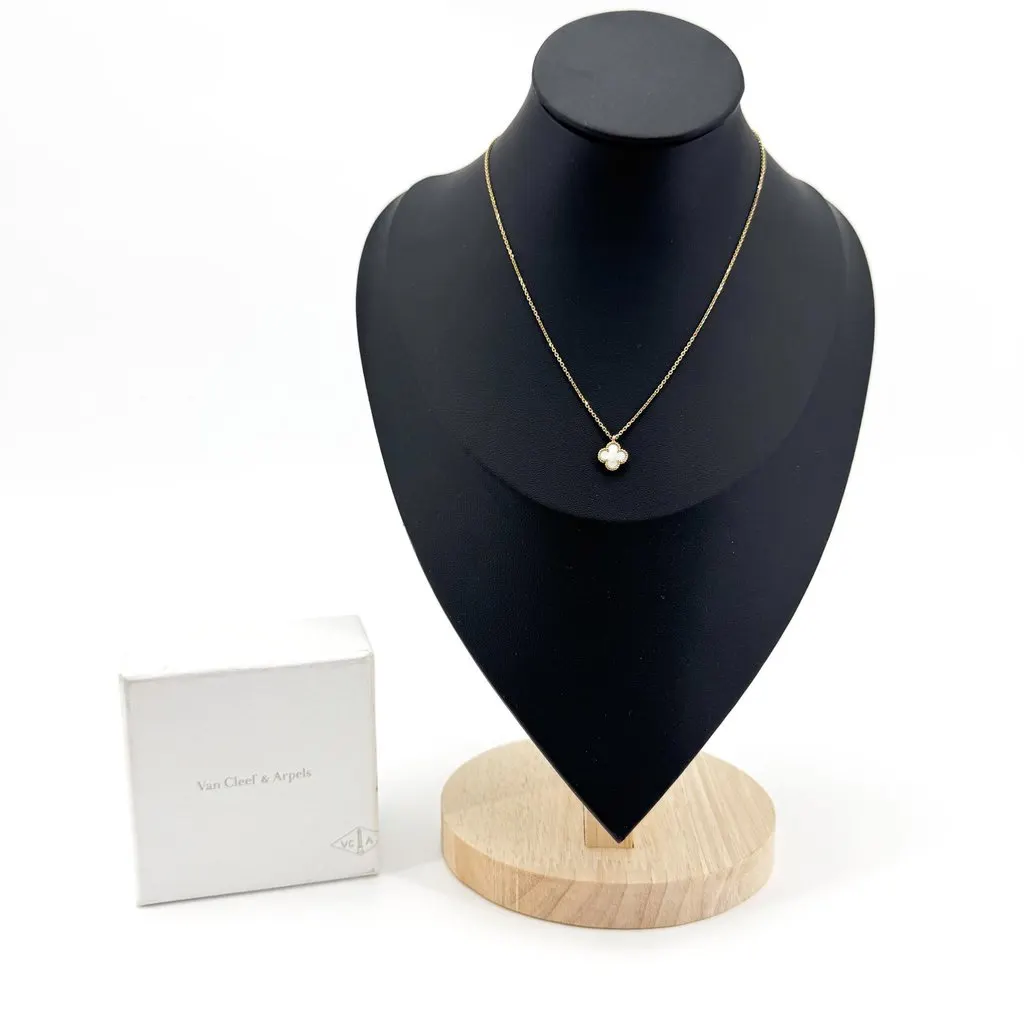 Van Cleef & Arpels Sweet Alhambra Pendant Yellow Gold Mother-of-Pearl Gold Good - Back View