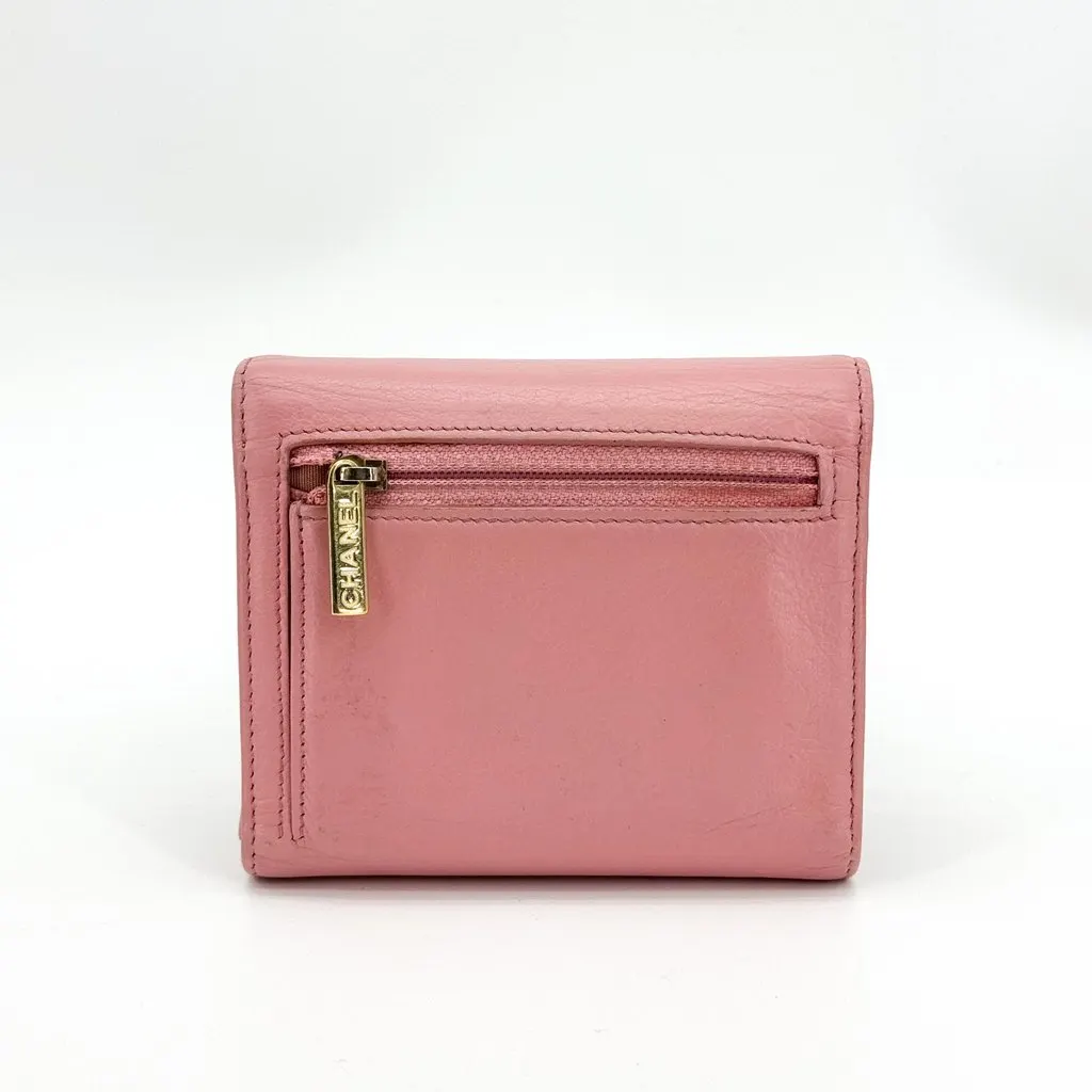 Chanel Timeless Coco Mark Small Flap Wallet Pink Pink Leather Very good - Inside View