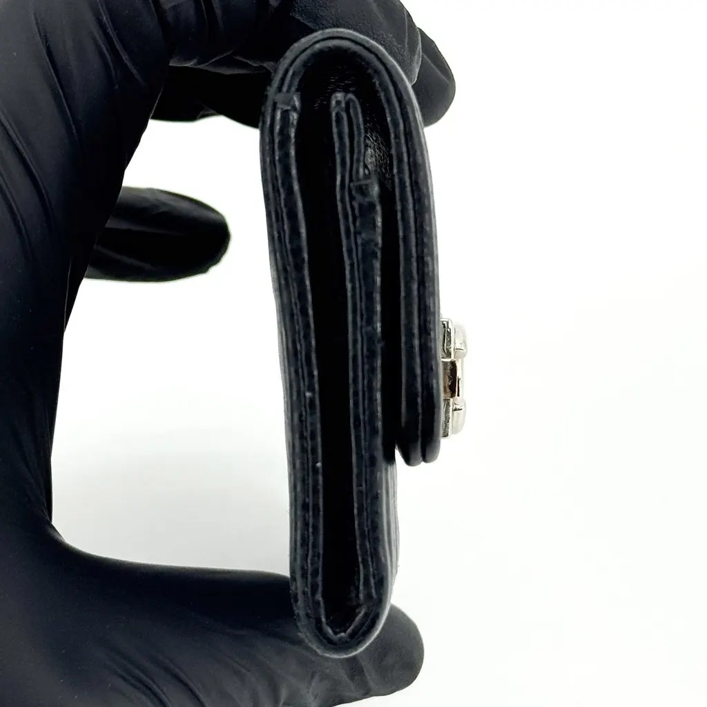Chanel Boy Chanel Chevron Flap Card Holder Black Black Leather Very good - Box View