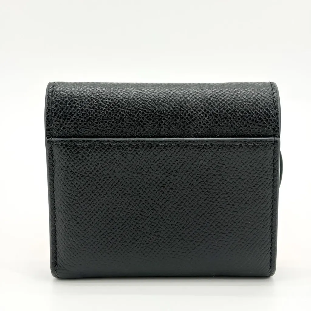 Dior Saddle Lotus Wallet Black Gold Hardware Black Leather Good - Inside View