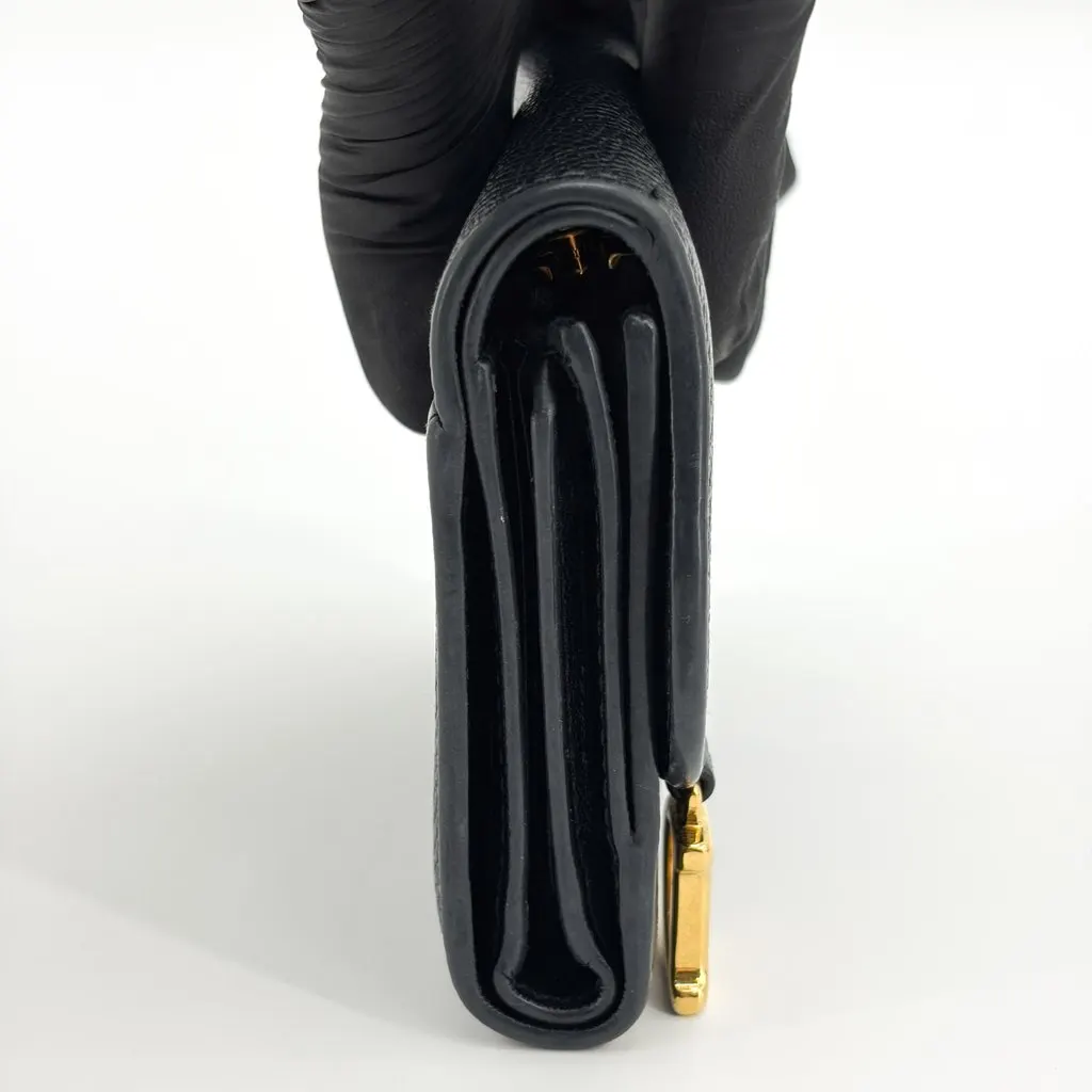 Dior Saddle Lotus Wallet Black Gold Hardware Black Leather Good - Box View