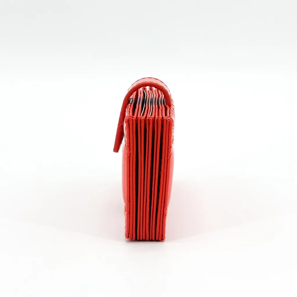 Dior Lady Dior Accordion Card Holder Patent Red Red Leather Very good - Model View