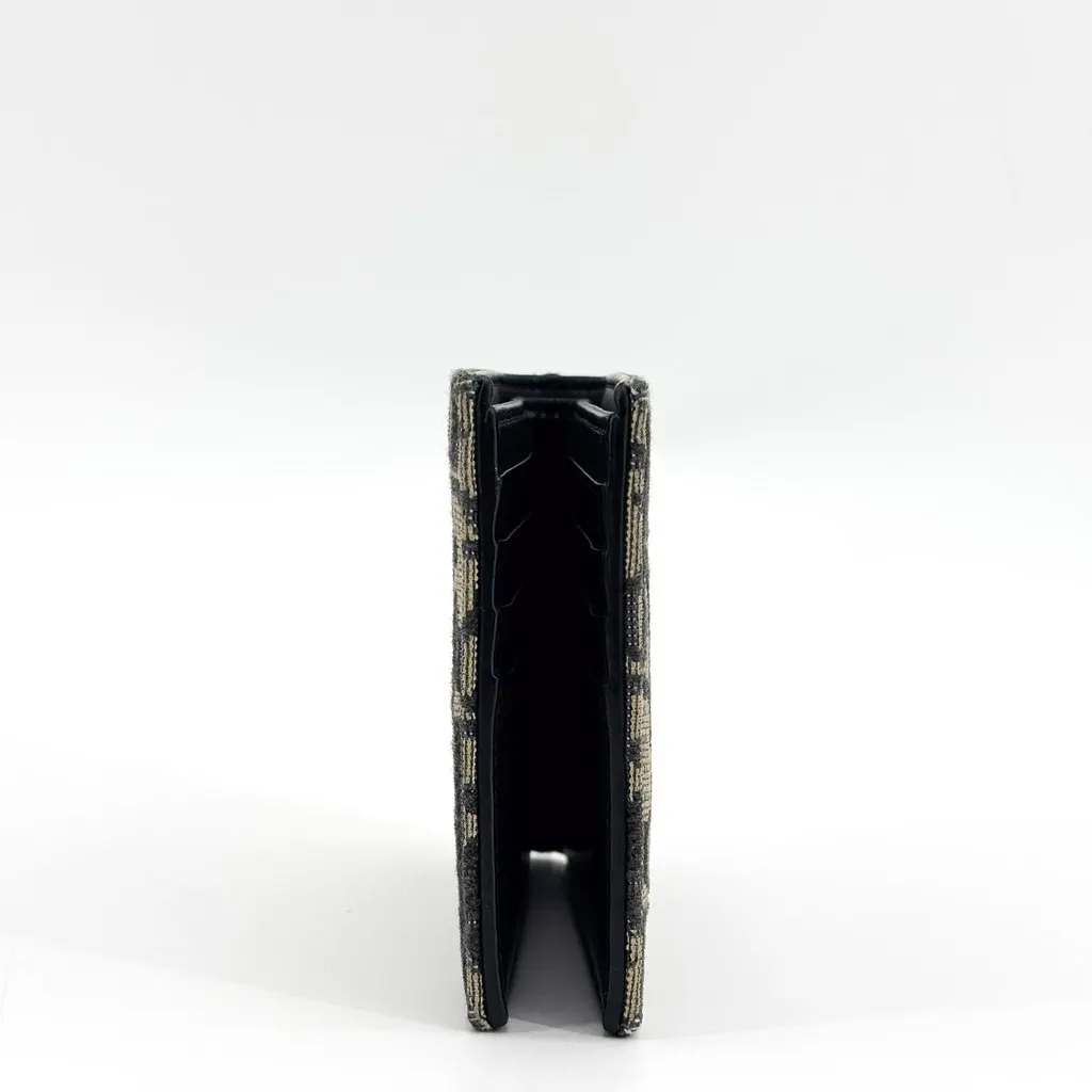 Dior 2-Fold Wallet Beige and Black Dior Oblique Jacquard Beige Jacquard Fair - Box View