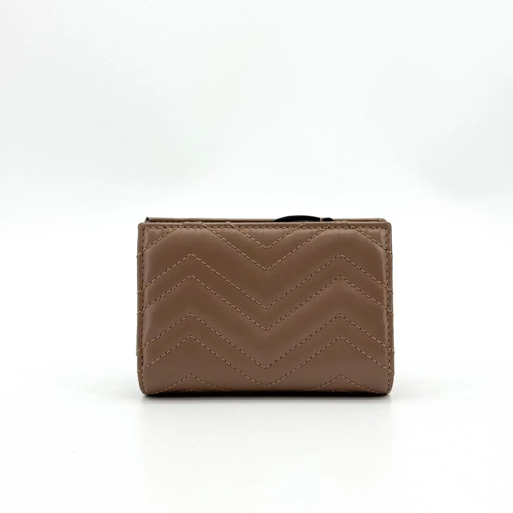 Gucci GG Marmont Card Case Wallet Brown Brown Leather Good - Inside View