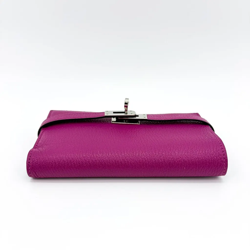 Hermès Kelly Wallet Long Anemone Silver MultiColor Leather Good - Box View