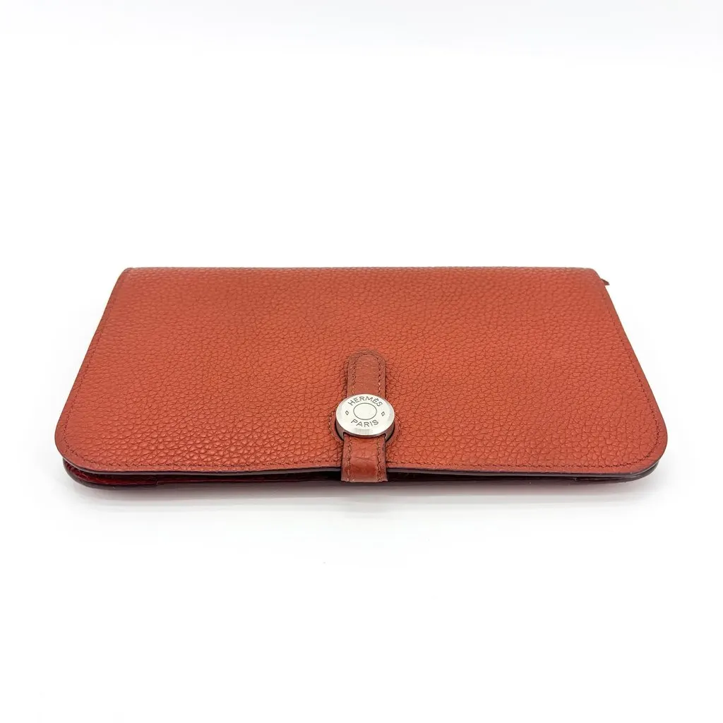 Hermès Dogon Duo Wallet Brown Silver Hardware Brown Leather Good - Box View