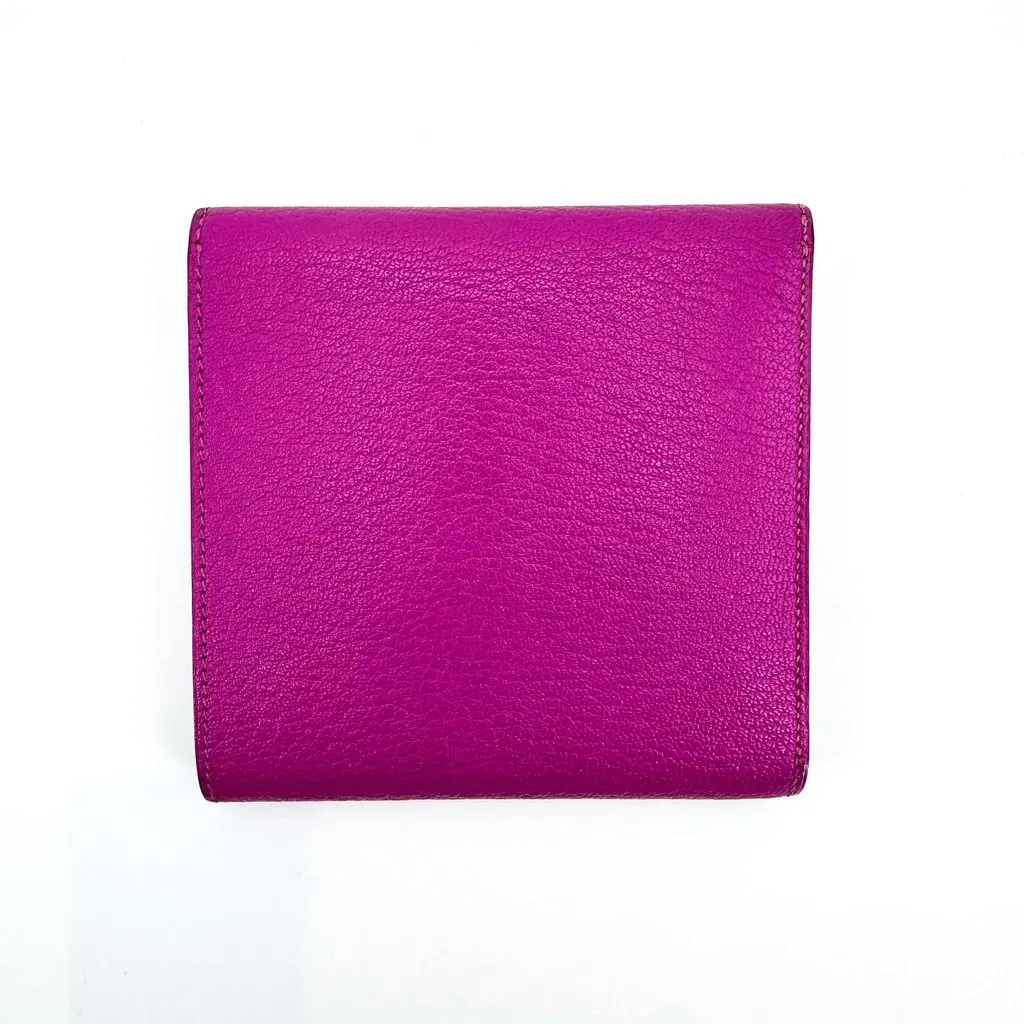 Hermès Clic 12 Wallet Rose Purple Silver Pink Leather Very good - Inside View