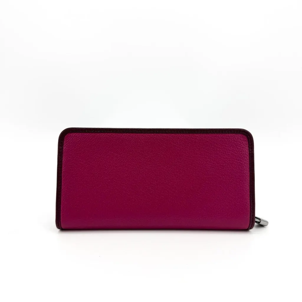 Loewe Anagram Zip Around Wallet Magenta Pink Leather Good - Inside View