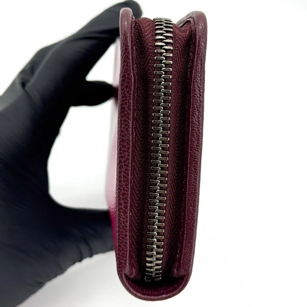 Loewe Anagram Zip Around Wallet Magenta Pink Leather Good - Box View