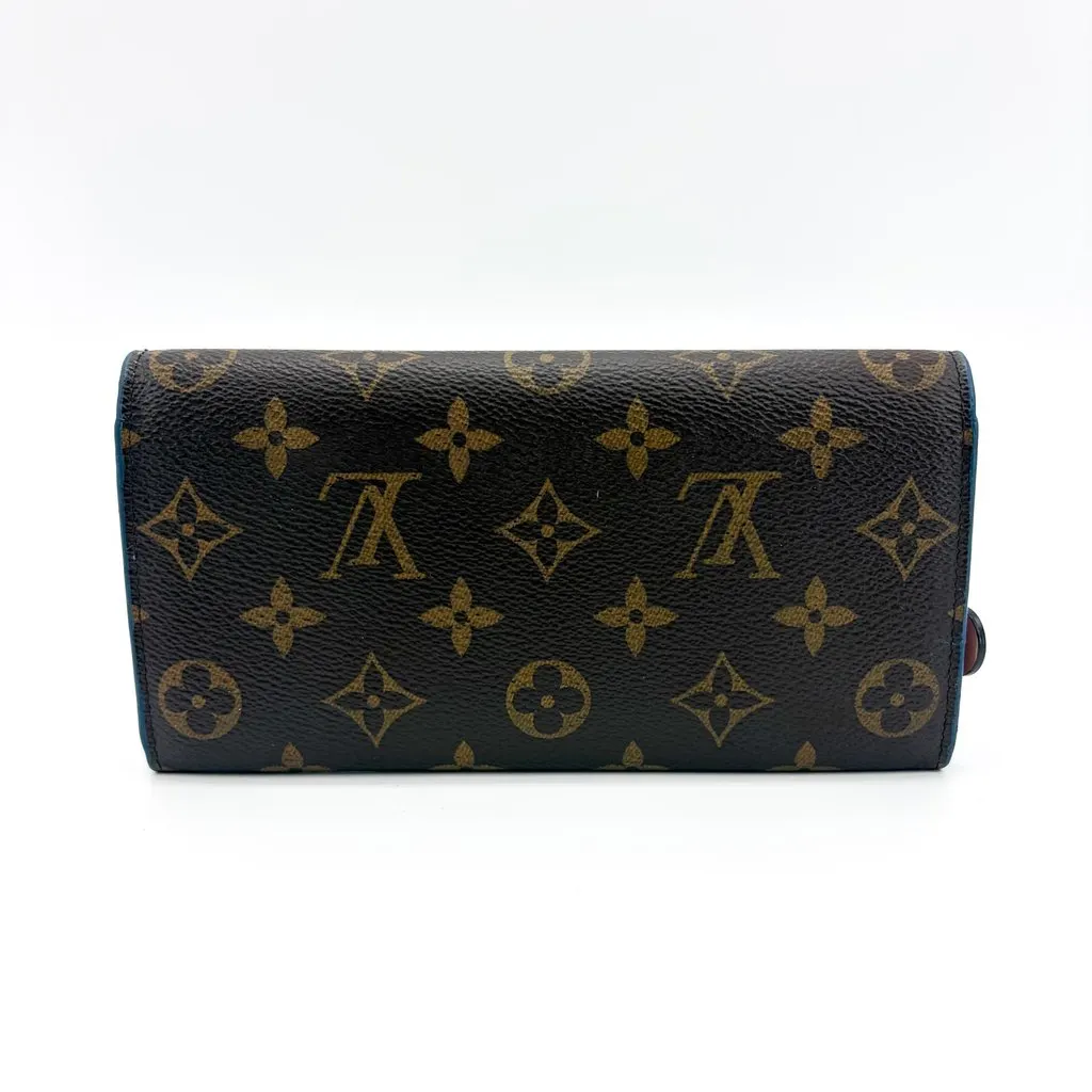 Louis Vuitton Monogram Emily Wallet Blue Flower Blue Canvas Good - Inside View
