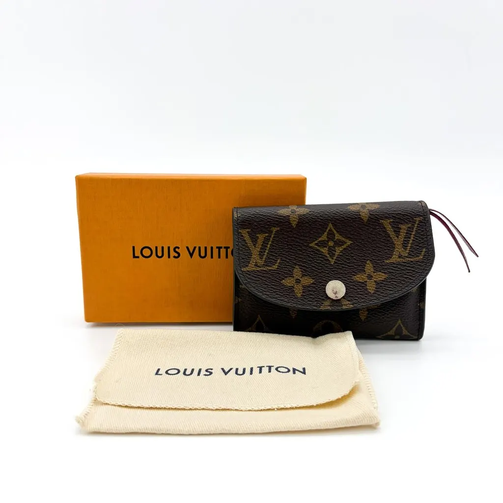Louis Vuitton Monogram Fuchsia Rosalie Coin Purse Brown Canvas Very good - Back View
