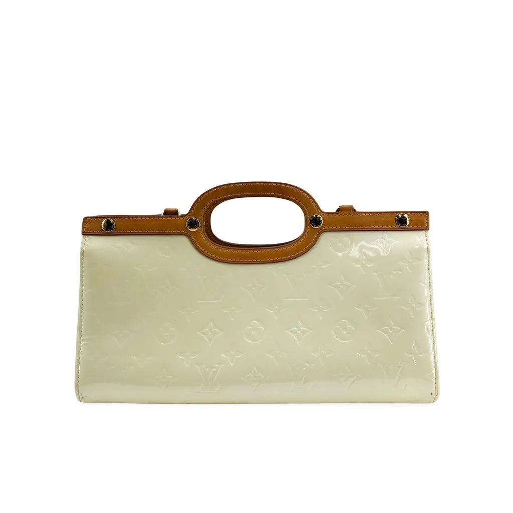 Louis Vuitton Monogram Vernis Roxbury Drive Perle Brown Leather Good - Front View