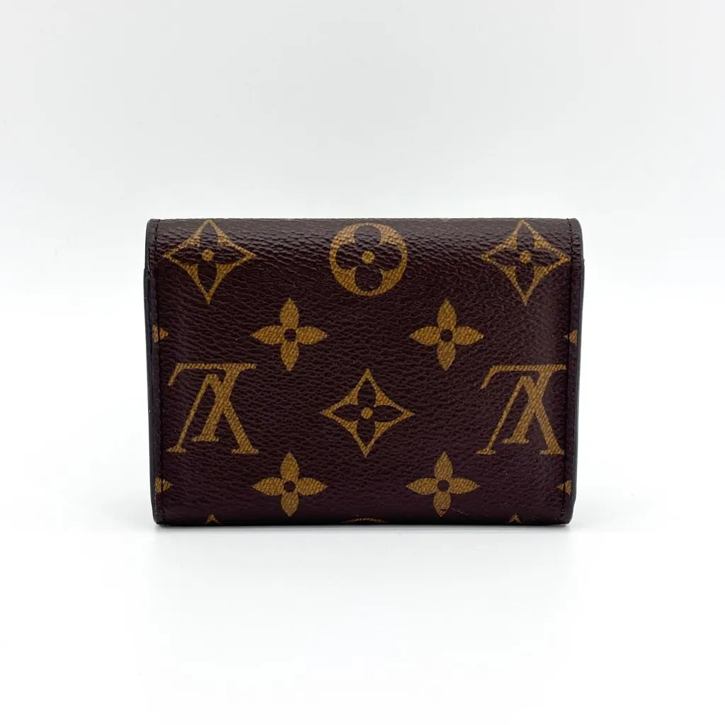 Louis Vuitton Monogram Rosalie Coin Purse Fuchsia Brown Canvas Good - Back View