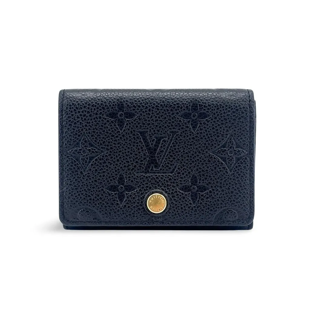 Louis Vuitton Monogram Empreinte Zoe Wallet Black Black Leather Very good - Front View
