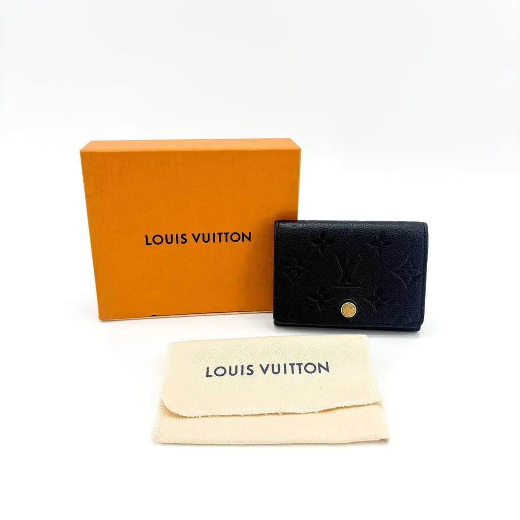 Louis Vuitton Monogram Empreinte Zoe Wallet Black Black Leather Very good - Back View