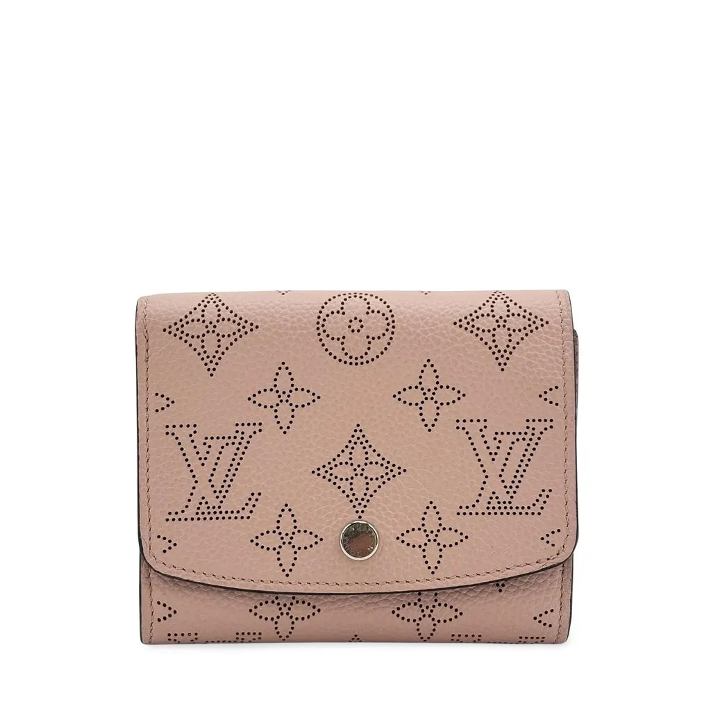 Louis Vuitton Mahina Portefeuille Iris Compact Wallet Magnolia Pink Leather Good - Front View