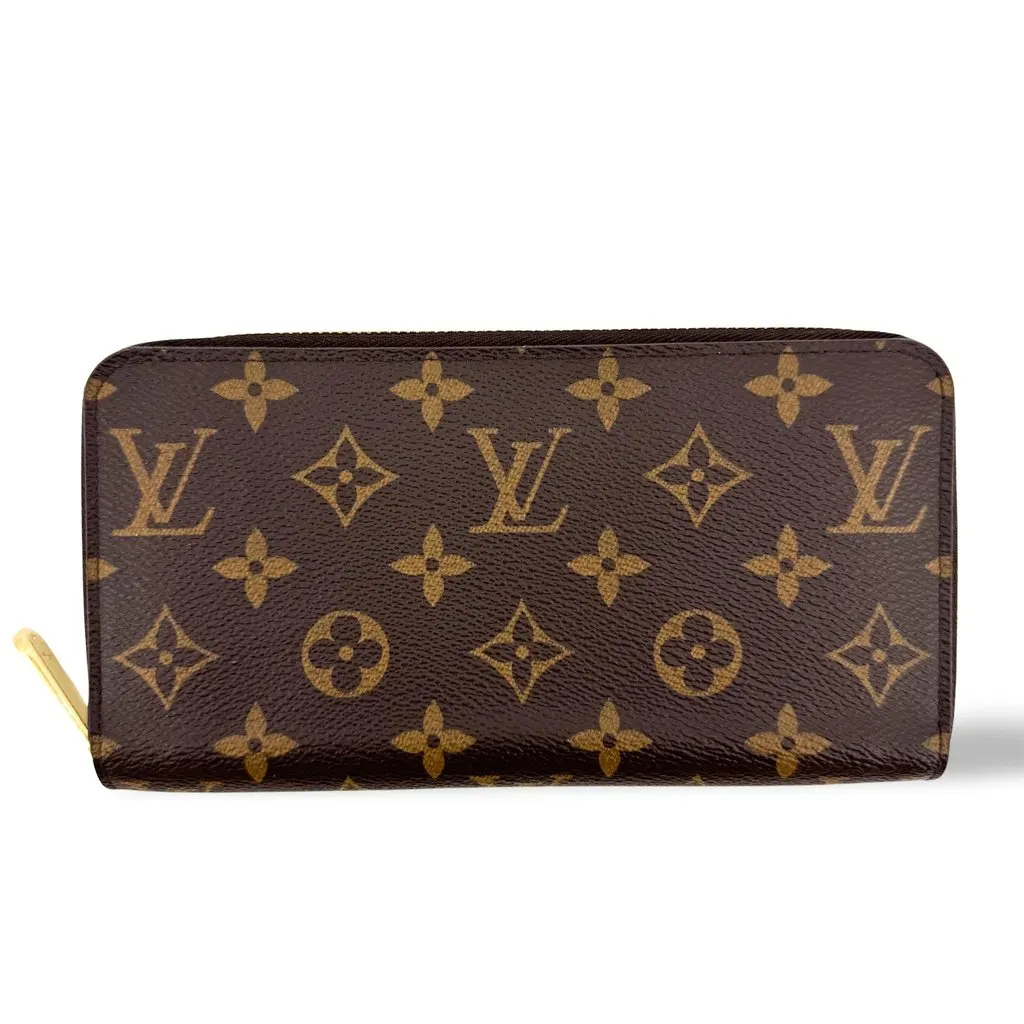 Louis Vuitton Monogram Zippy Wallet Brown Canvas Very good - Front View