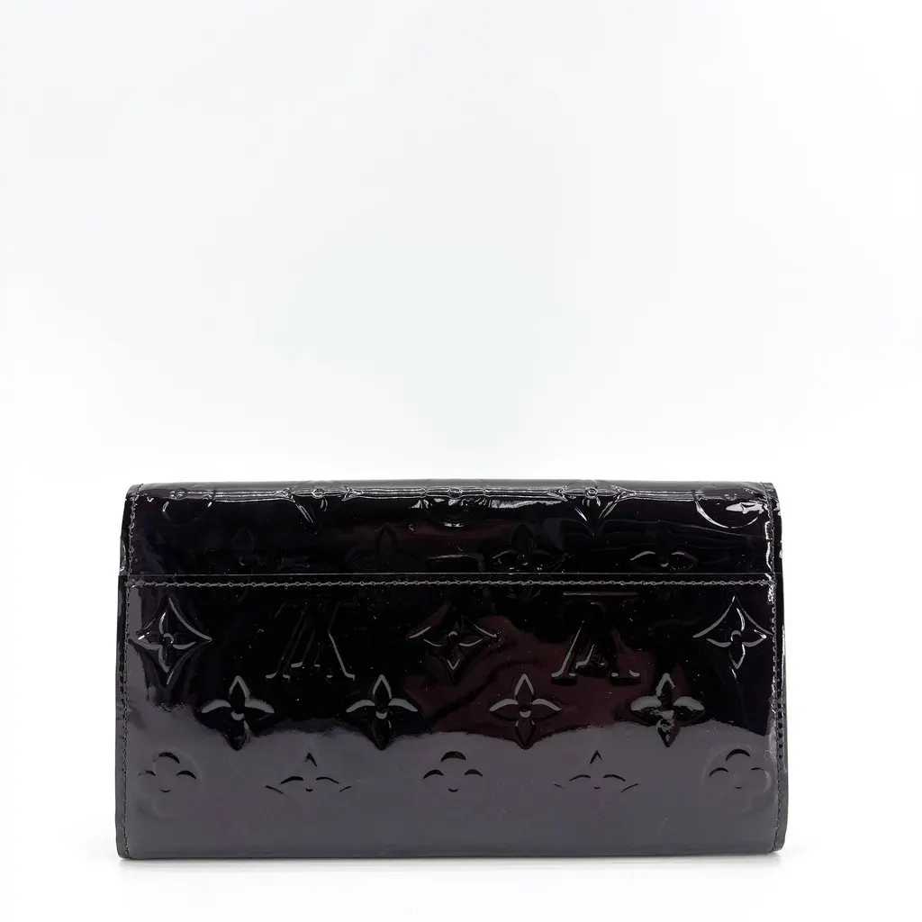 Louis Vuitton Monogram Vernis Portefeuille Sarah Amarante Purple Leather Good - Back View