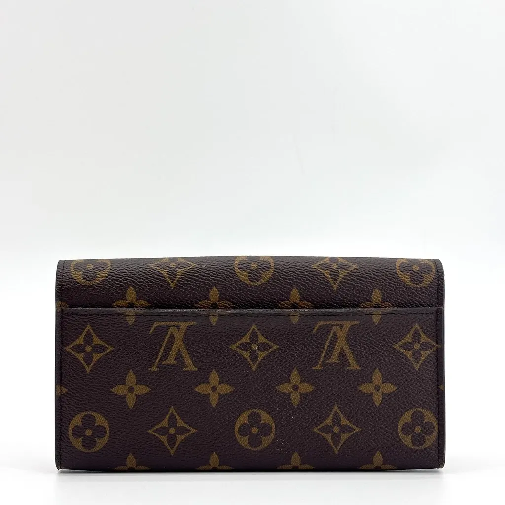 Louis Vuitton Monogram Sarah Wallet Brown Canvas Good - Inside View
